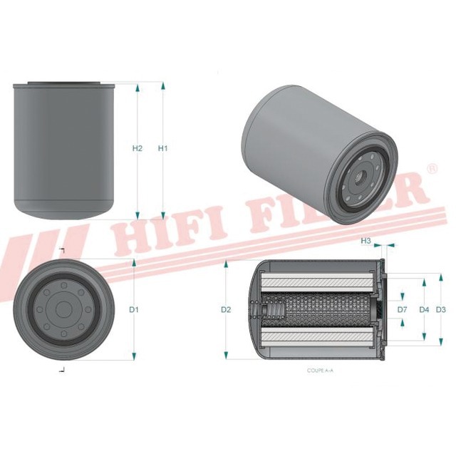 Filtre Hydraulique SH 59314 Hifi Filter référence fournisseur HIFSH59314